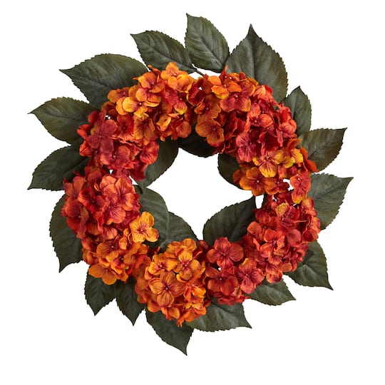 20&#x22; Autumn Hydrangea Wreath